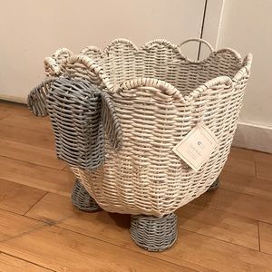 Pottery barn wicker lamb for storage